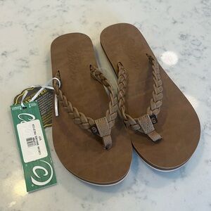 Cobian Braided sandals. Tan. NWT women Size 7